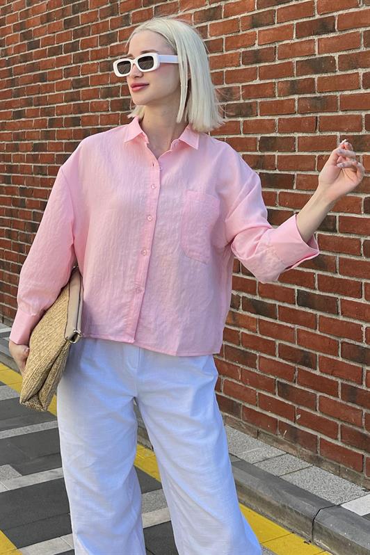 MDX Pink Striped Oversized Women's Shirt MG2093 - Country Club