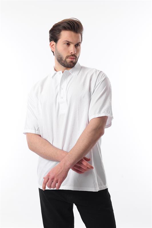 MDX White Oversized Comfort Fit Short Sleeve Shirt 6744 - Mission Viejo