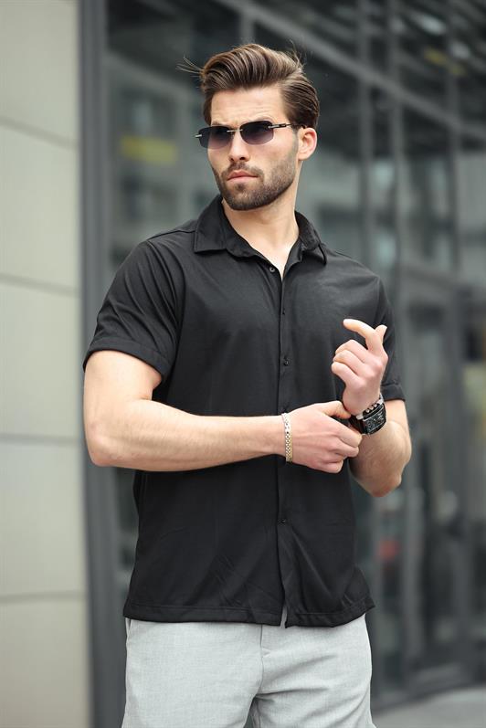 MDX Black Basic Short Sleeve Men's Shirt E6760 - Slidell