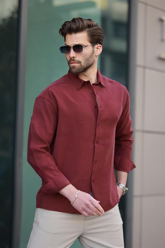 MDX Bordo Basic Long Sleeve Men's Shirt E6762 - Poti