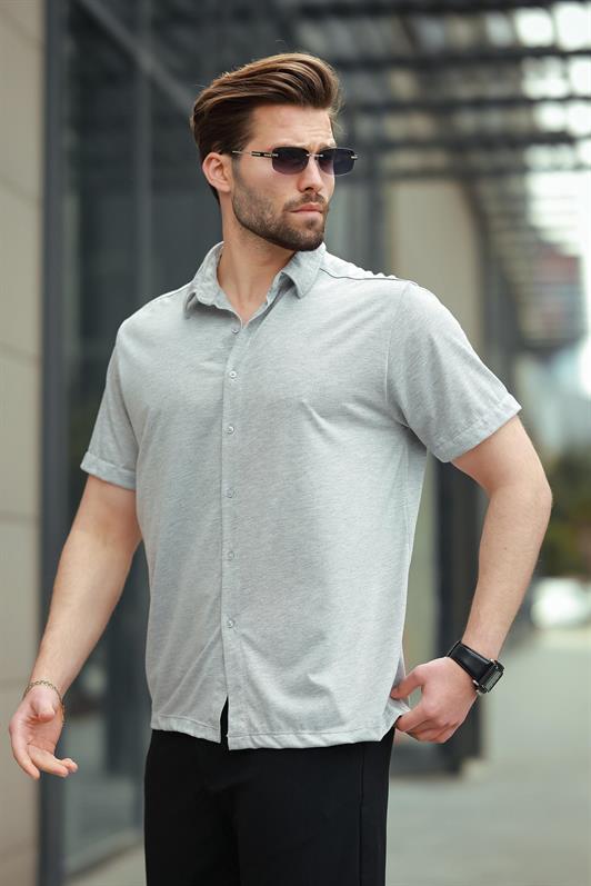 MDX Gray Basic Short Sleeve Men's Shirt E6760 - Motril
