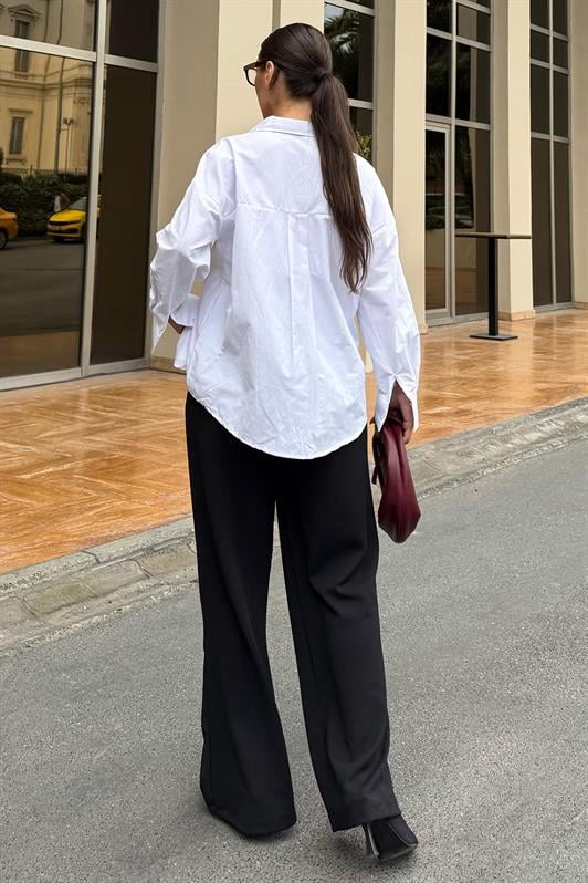 MDX White Basic Women's Shirt Mg2355 - Aloha