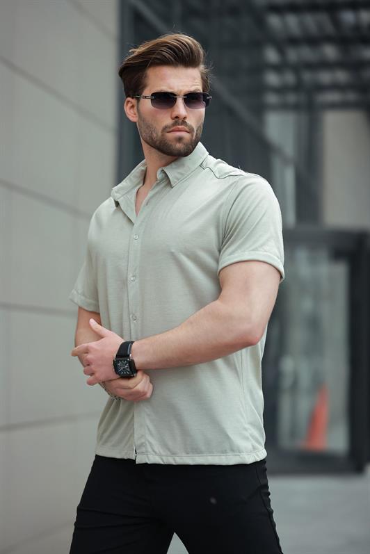 MDX Mint Green Basic Short Sleeve Men's Shirt E6760 - Bremen