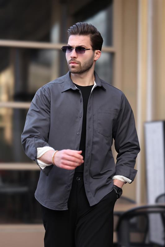 MDX Charcoal Inside Fleece Men's Shirt E6759 - Barneveld