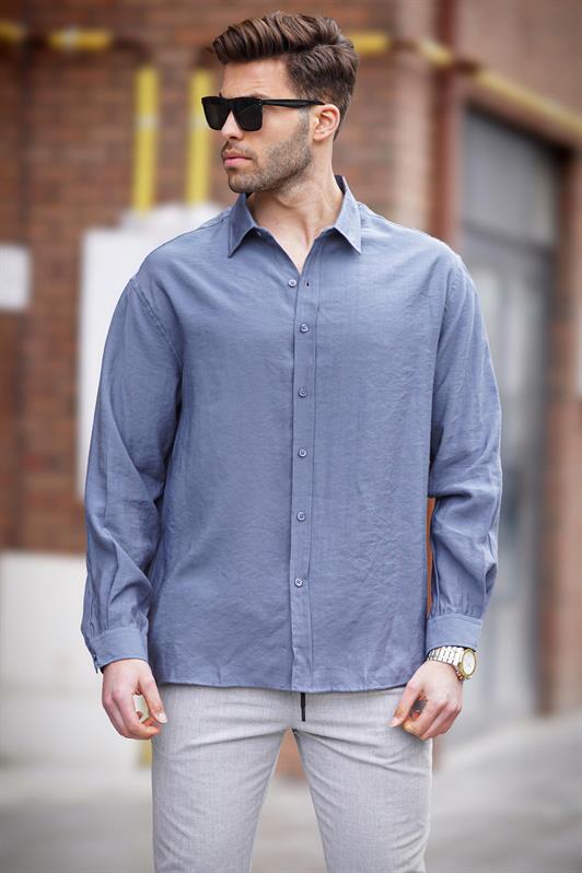 MDX Smoke Long Sleeve Oversized Men's Shirt 6733 - Edison