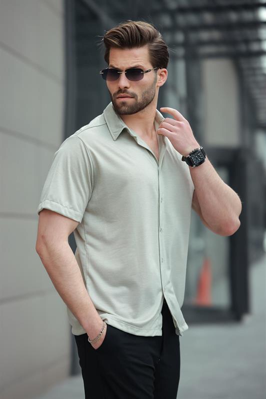 MDX Mint Green Basic Short Sleeve Men's Shirt E6760 - Bremen