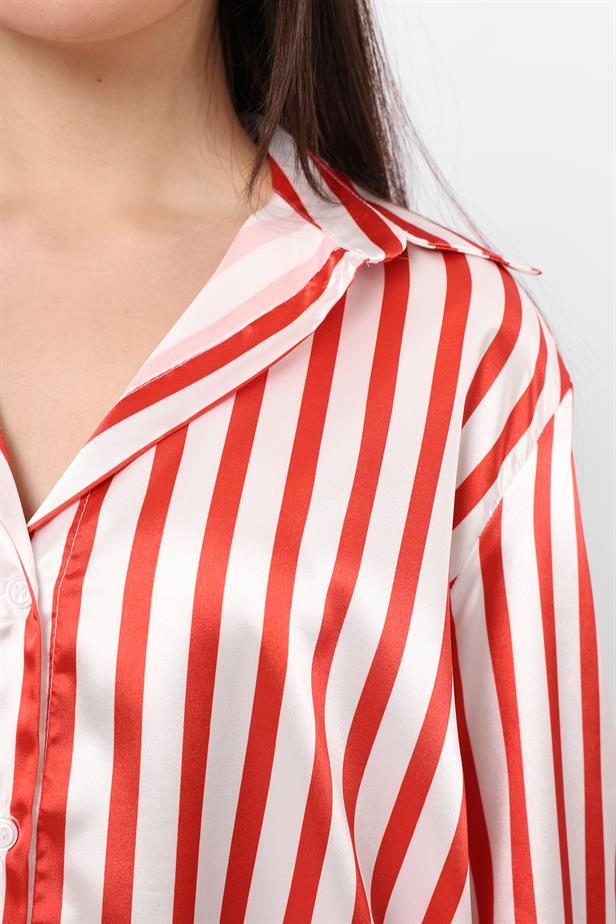 RYN Wholesale Striped Shirt Red - Woolwich