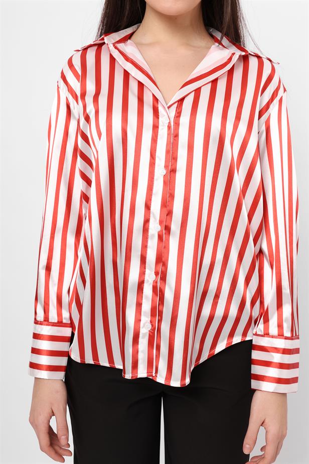 RYN Wholesale Striped Shirt Red - Woolwich