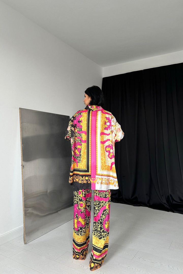 ELS Shirt and Patterned Pants Set - Colorful - Calexico