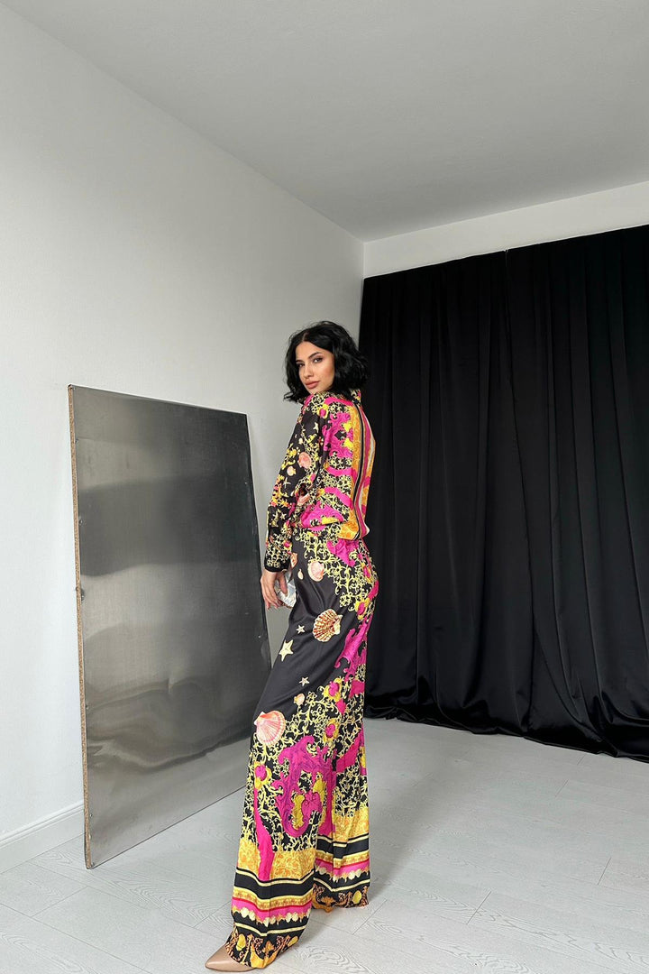 ELS Shirt and Patterned Pants Set - Colorful - Calexico