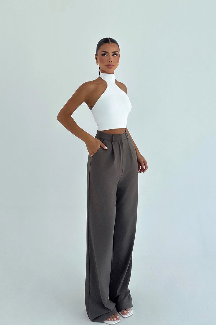 EYY Women Gri Yüksek Bel Pantolon - Alba Iulia