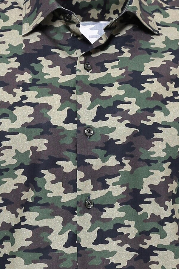 WSS Green Camouflage Pattern Shirt   - Meyzieu