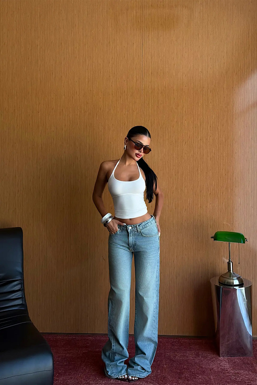 EYY Women Green Distressed Denim Jeans - Santa Monica
