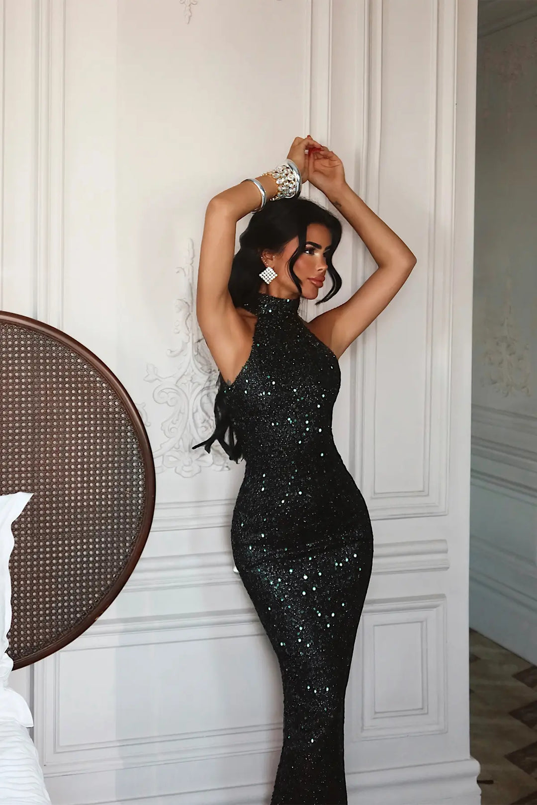 EYY Women Green Shion Sequined Dress - Jette