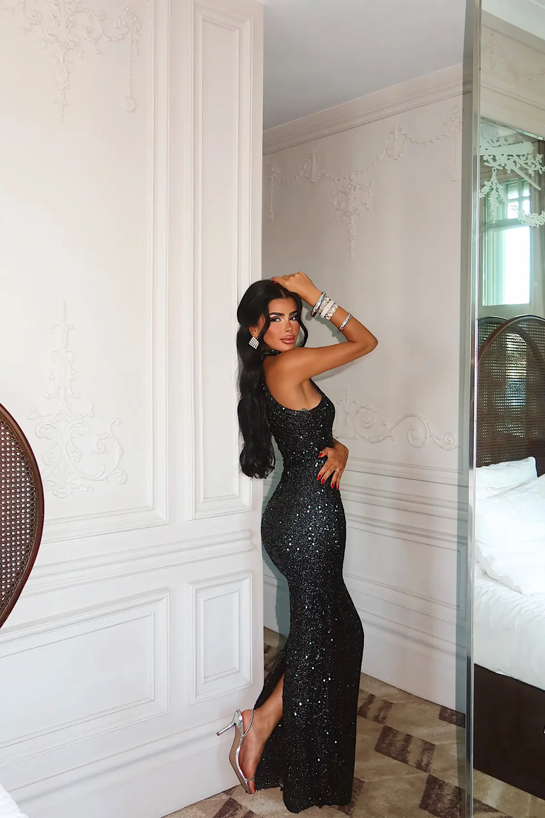 EYY Women Green Shion Sequined Dress - Jette