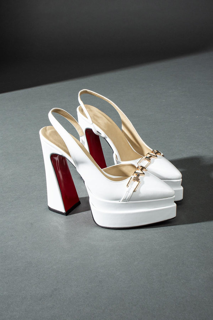 DSM Greta White Platform Heel Women's High Heels - Rowland Heights