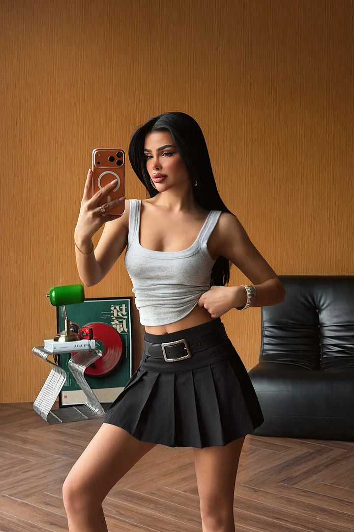 EYY Women Grey Basic Crop Top - Saint John