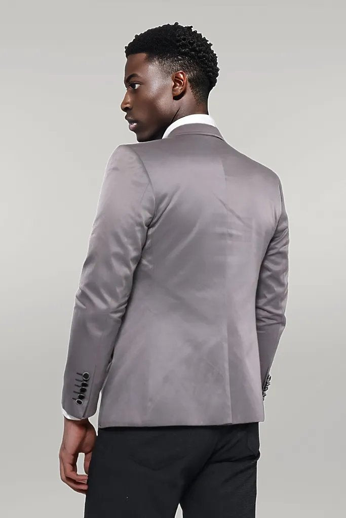 WSS Grey Blazer With Patch Pockets  - Singen