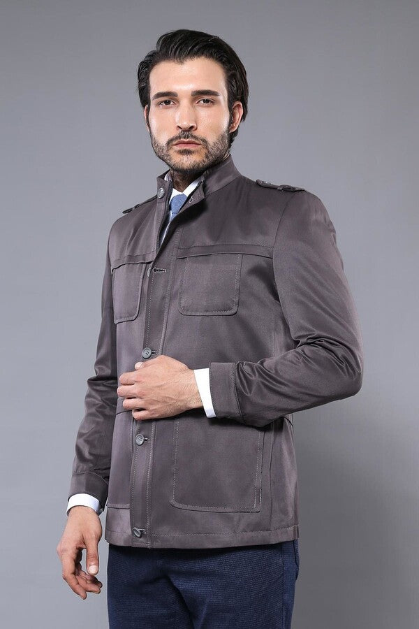 WSS Grey Men's Coat Jacket  - Celle