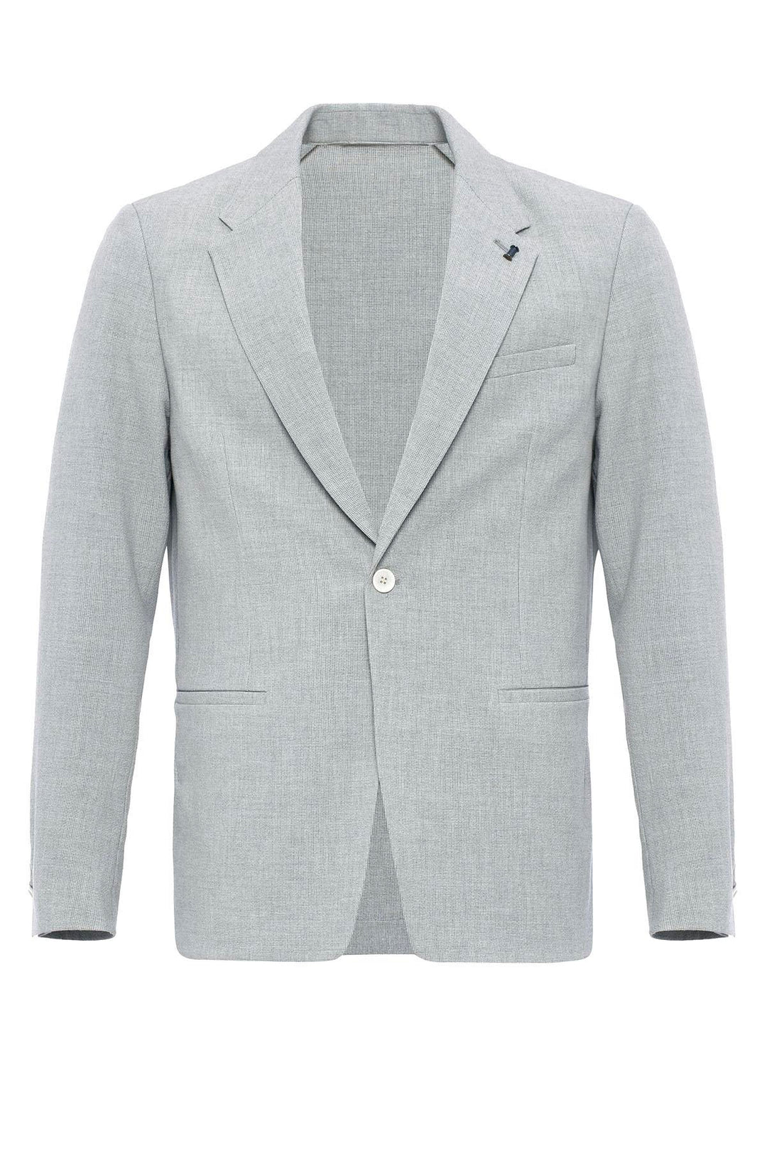 ANT Antioch Gray Single Button Men's Blazer Jacket - Vasylkiv