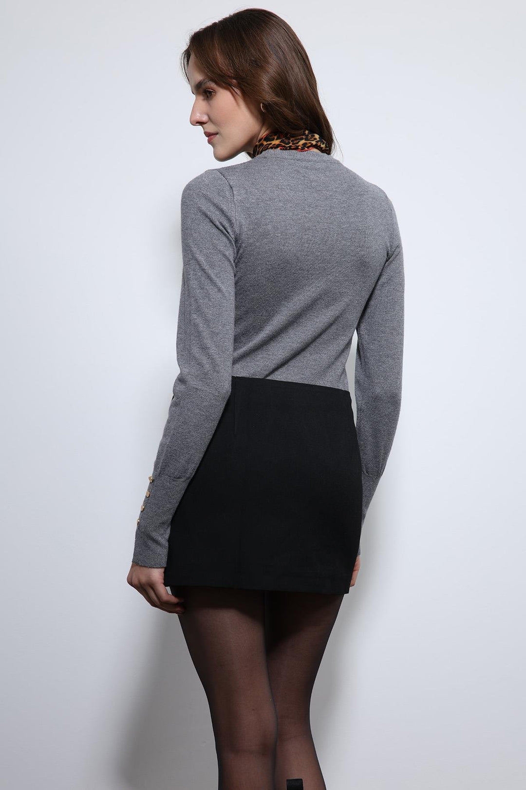 ANT Antioch Gray Basic Women's Sweater - Tilburg