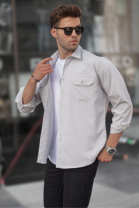 MDX Gray Basic Regular Fit Men's Shirt 6716 - Sunnyvale