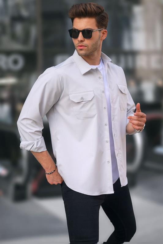 MDX Gray Basic Regular Fit Men's Shirt 6716 - Sunnyvale