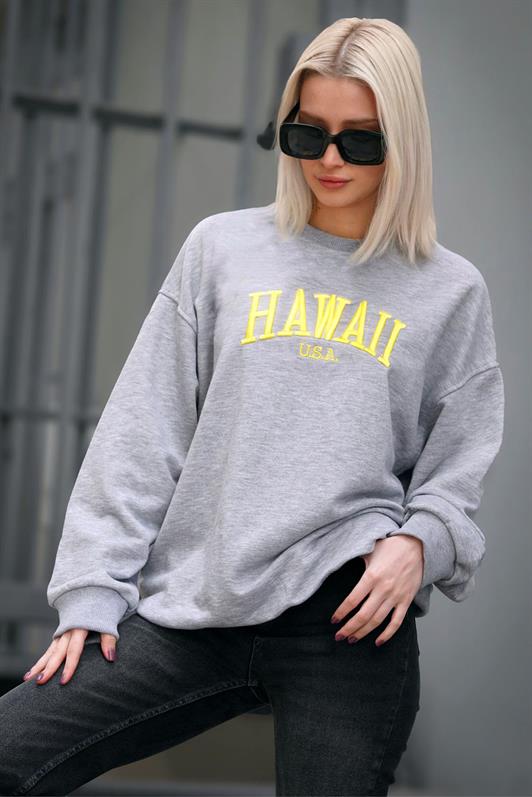 MDX Gray Bicycle Collar Printed Sweatshirt MG1922 - Centennial