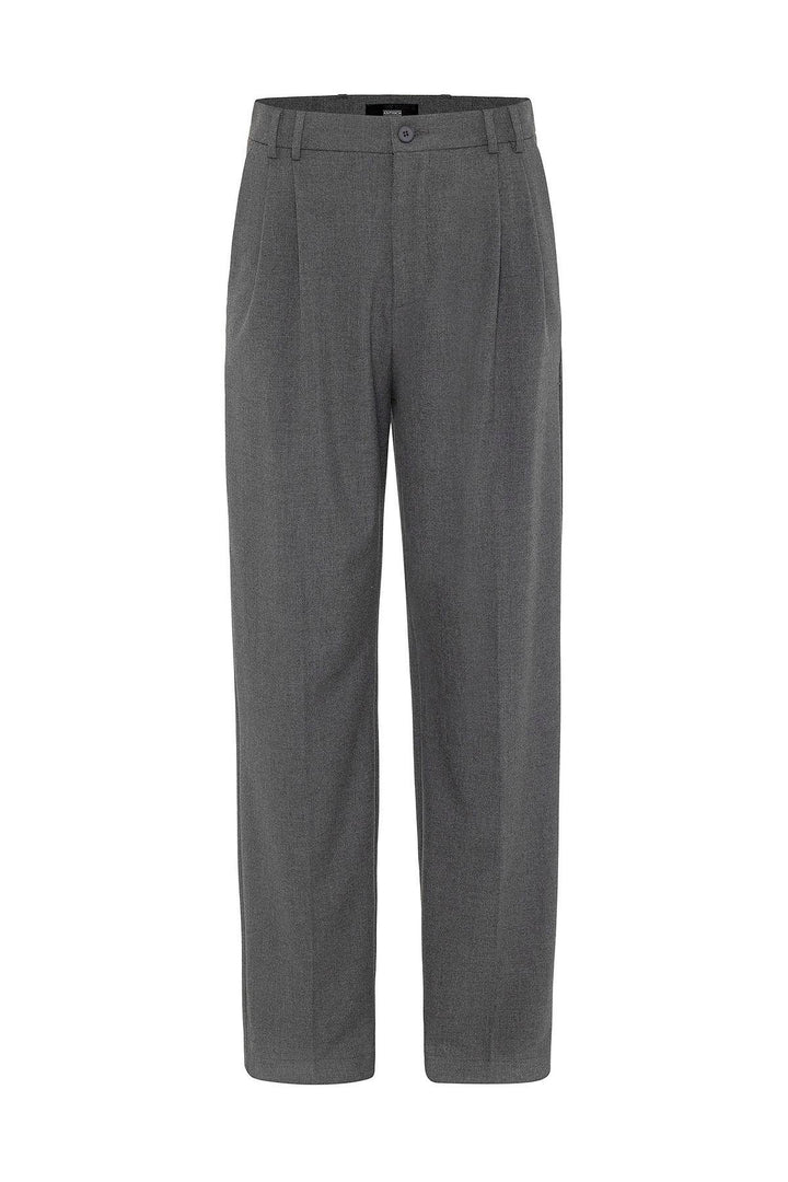 ANT Antioch Gri Çift Pileli Baggy Fit Erkek Pantolon - Bloomington
