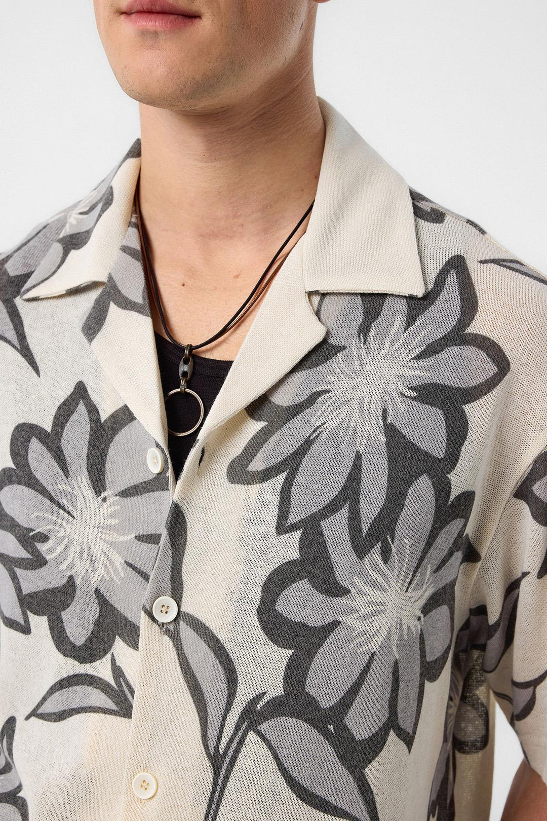 ANT Antioch Gray Patterned Men's Shirt - Klaipėda