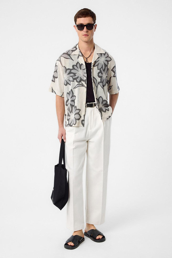 ANT Antioch Gray Patterned Men's Shirt - Klaipėda