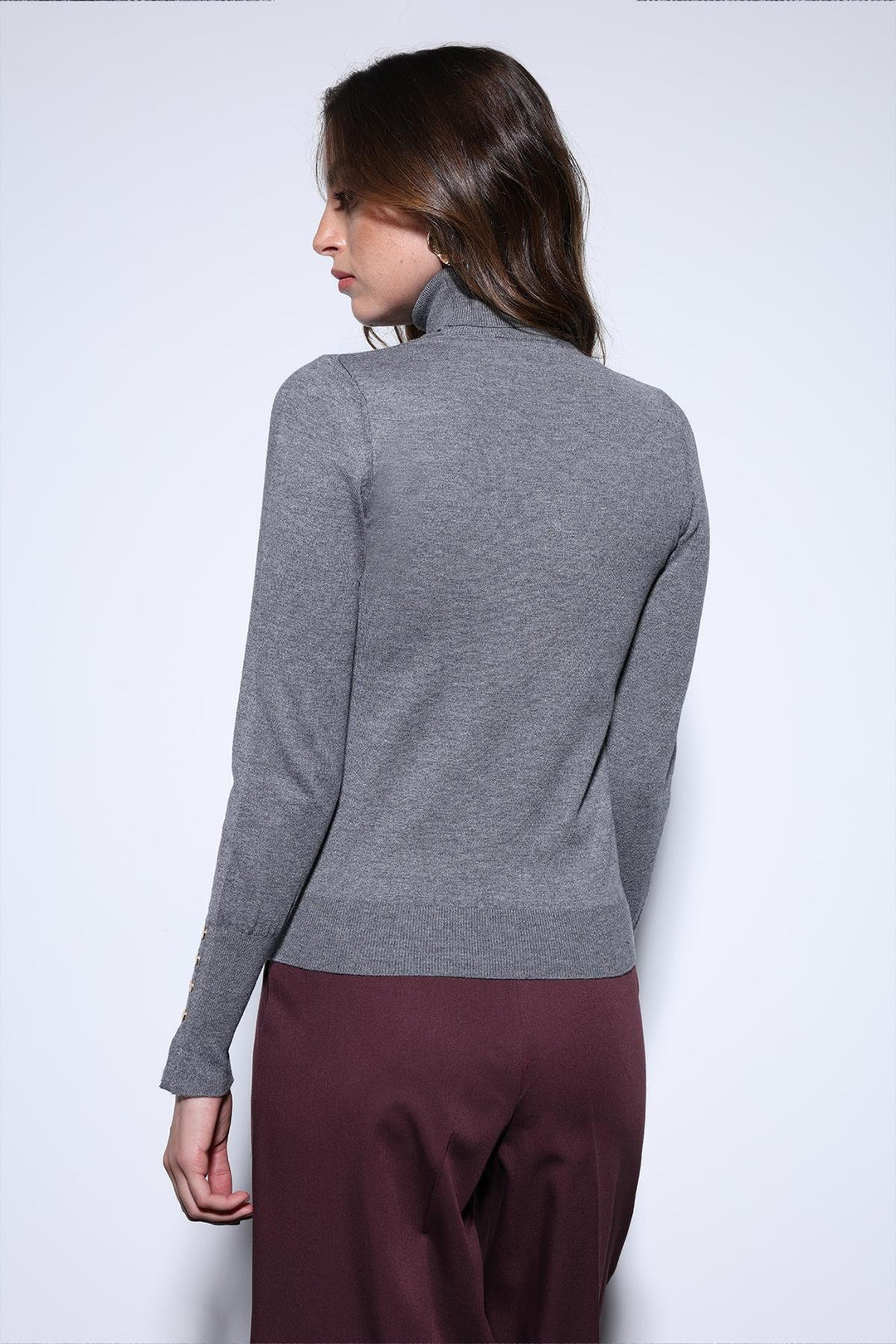 ANT Antioch Gri Dik Yaka Triko Kazak - Bollate