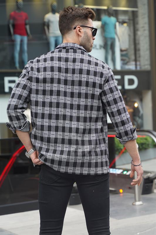 MDX Gray Checkered Regular Fit Men's Shirt 6714 - Bassano del Grappa