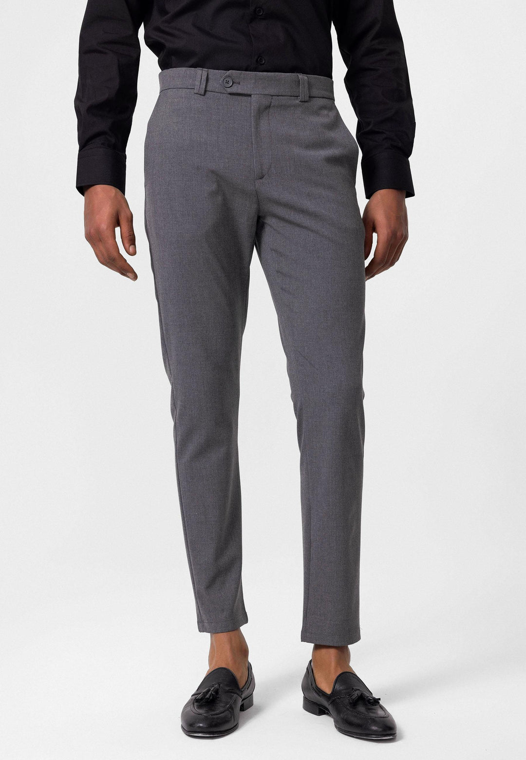ANT Antioch Gray Men's Slim Fit Fabric Pants - Moreno Valley
