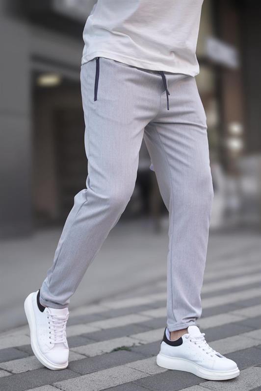 MDX Gray Zipper Detailed Men's Pants 6520 - Tlapa de Comonfort