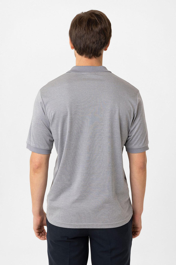 ANT Antioch Gray Zippered Regular Fit Men's T-Shirt - Pordenone