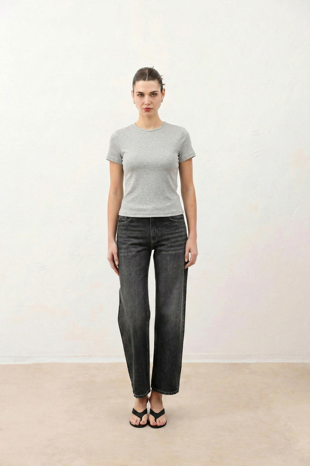 ANT Antioch Gri Kadın Basic T-Shirt - Brookfield