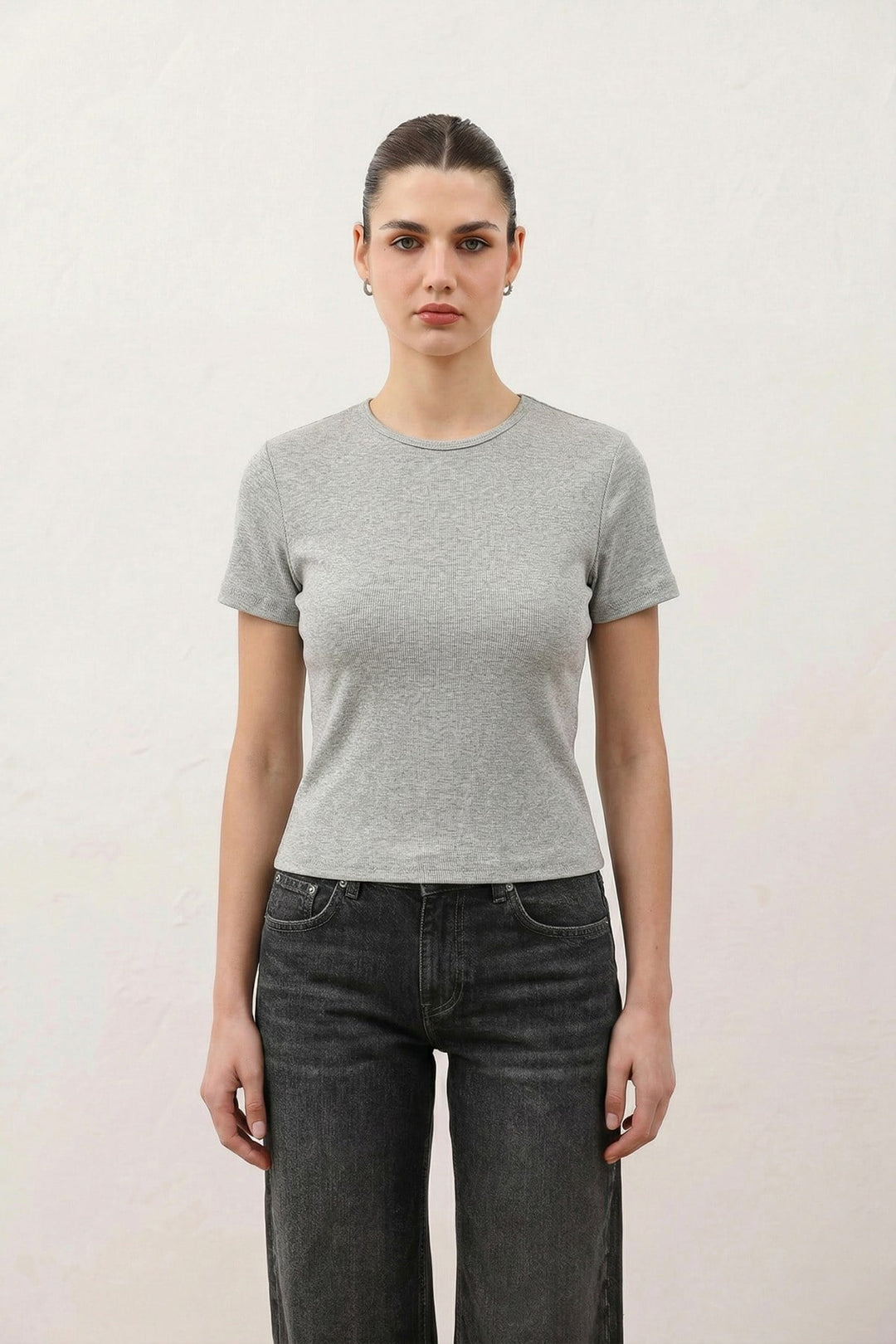 ANT Antioch Gri Kadın Basic T-Shirt - Brookfield