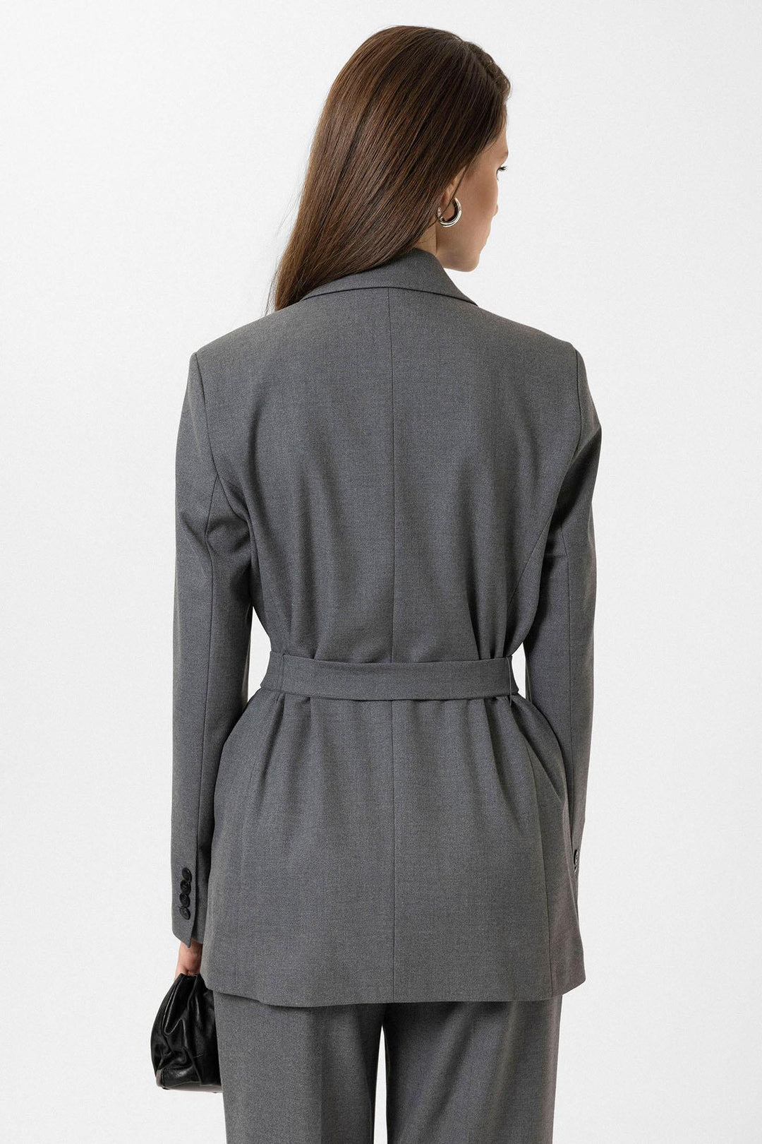 ANT Antioch Gray Women's Belted Blazer Jacket - Toms River