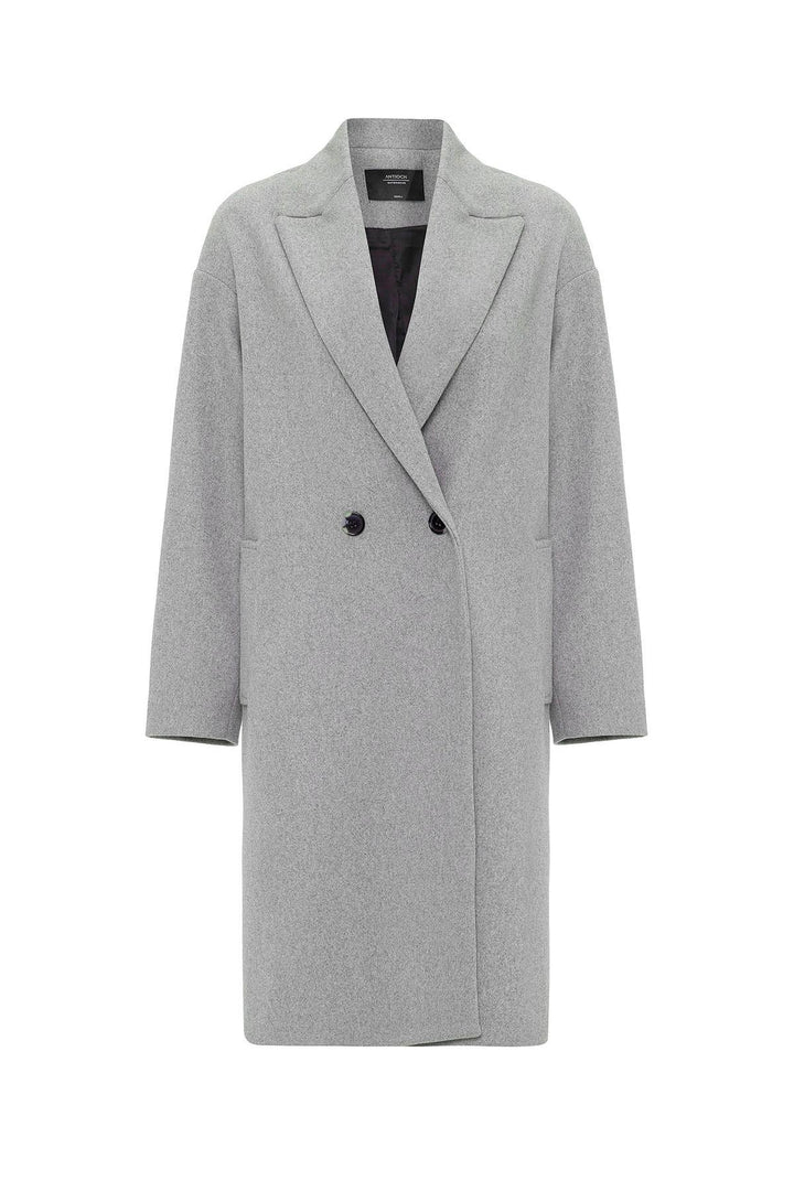 ANT Antioch Gray Women's Wrap Closure Oversized Coat - Sahuarita