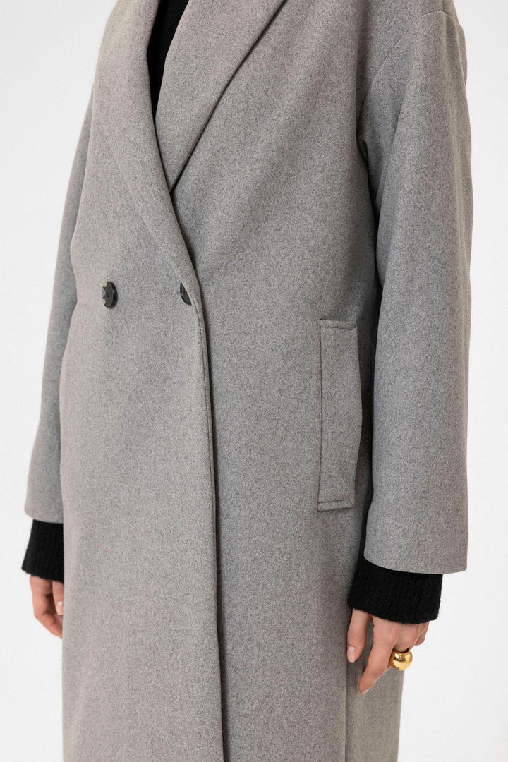 ANT Antioch Gray Women's Wrap Closure Oversized Coat - Sahuarita
