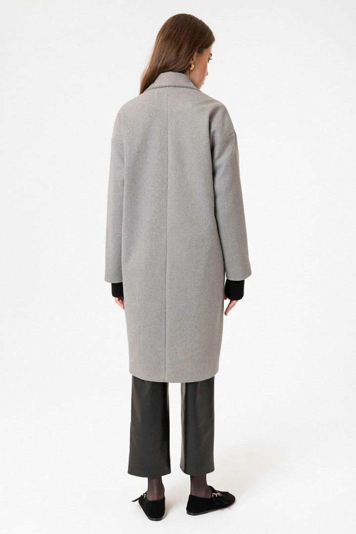 ANT Antioch Gray Women's Wrap Closure Oversized Coat - Sahuarita