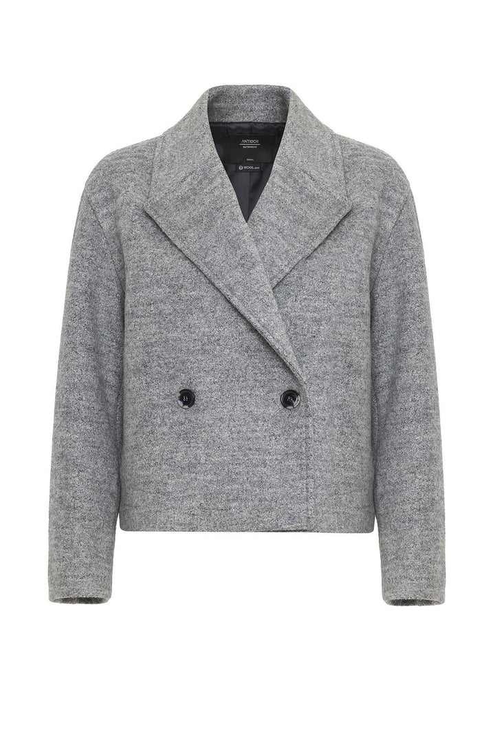 ANT Antioch Gray Women's Wool Blend Double-Breasted Coat - Pirna