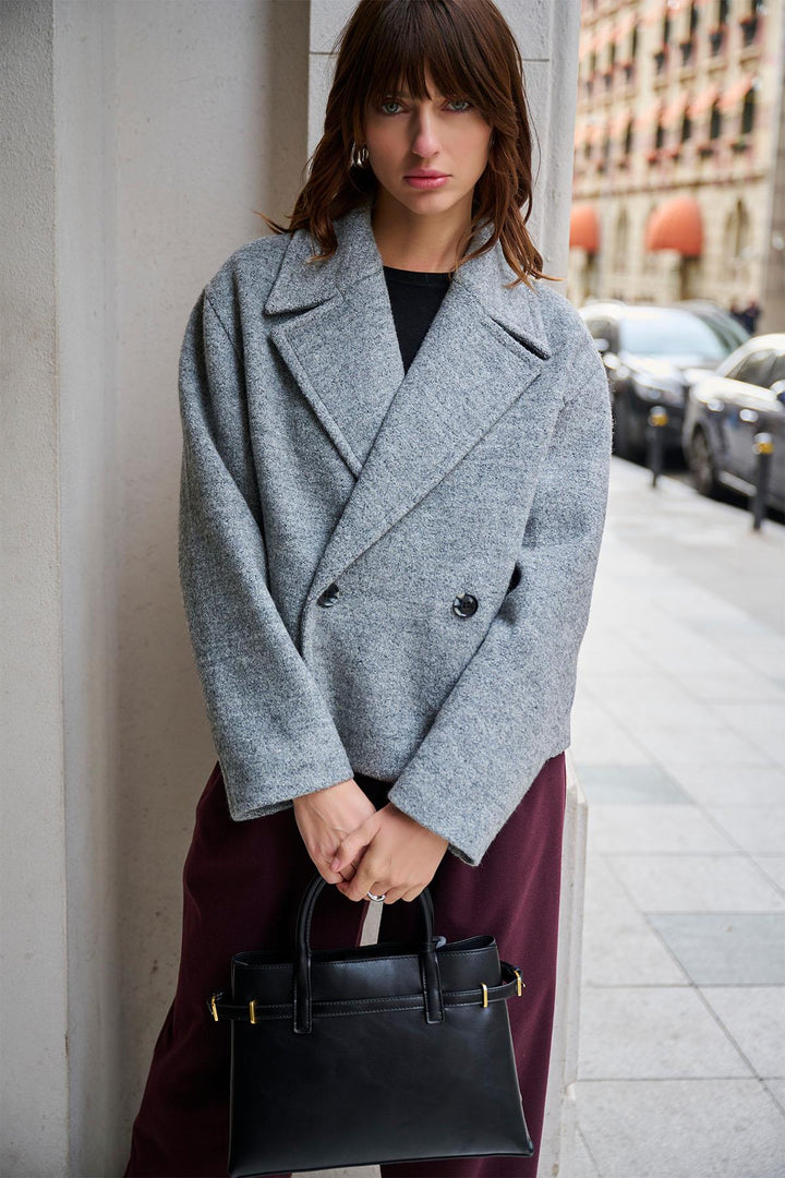 ANT Antioch Gray Women's Wool Blend Wrap Coat - Paramount