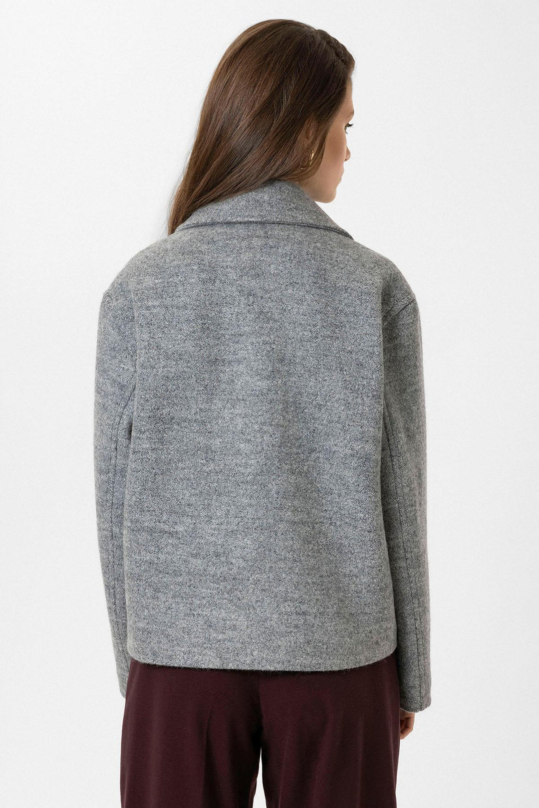 ANT Antioch Gray Women's Wool Blend Double-Breasted Coat - Pirna