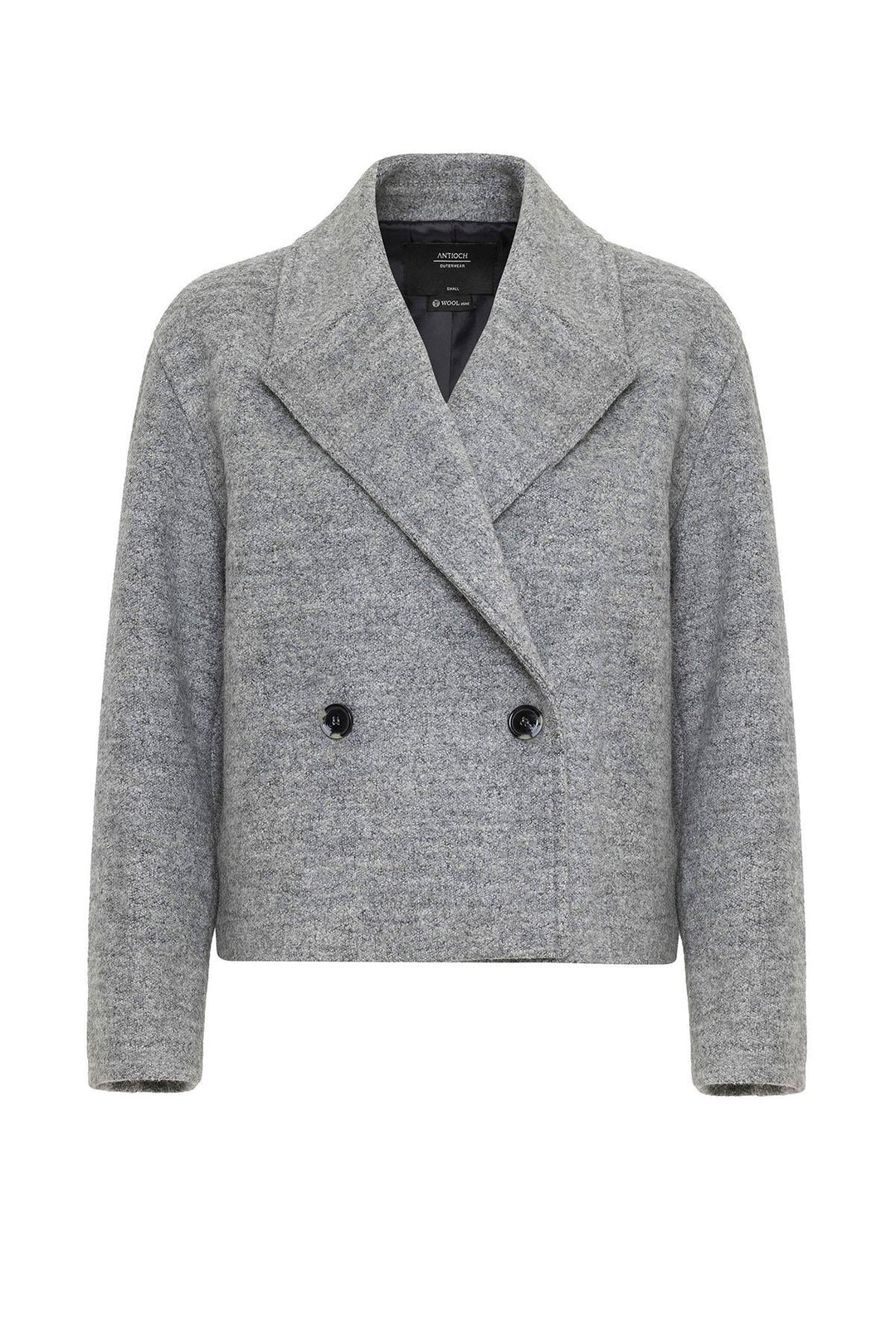 ANT Antioch Gray Women's Wool Blend Double-Breasted Coat - Pirna