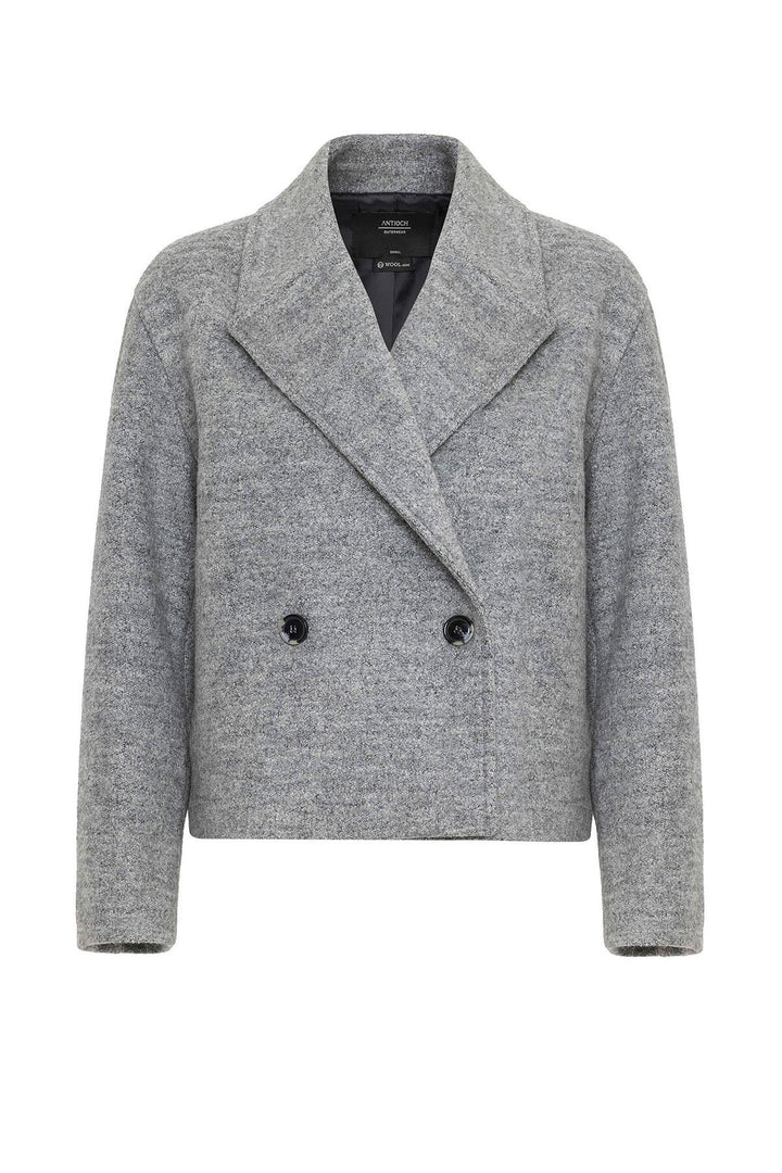 ANT Antioch Gray Women's Wool Blend Double-Breasted Coat - Pirna