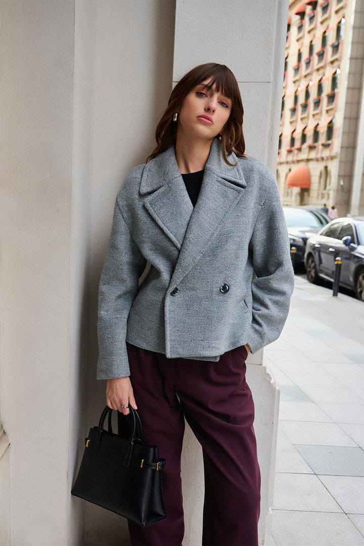 ANT Antioch Gray Women's Wool Blend Wrap Coat - Paramount