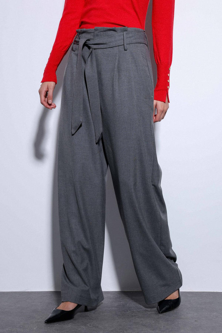 ANT Antioch Wide Leg High Waisted Women's Pants with Belt - Riverton
