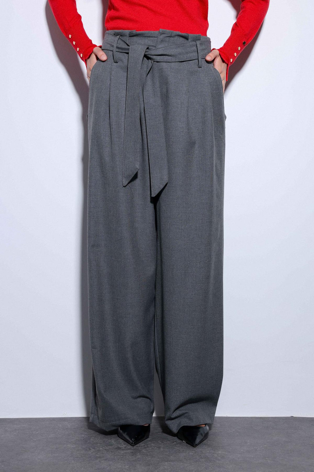 ANT Antioch Wide Leg High Waisted Women's Pants with Belt - Riverton